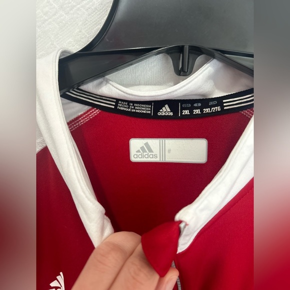 Adidas Mens Pullover Sz 2XL 1/4 Zip Red White San Fransisco Kansas City Colorway - Picture 4 of 6